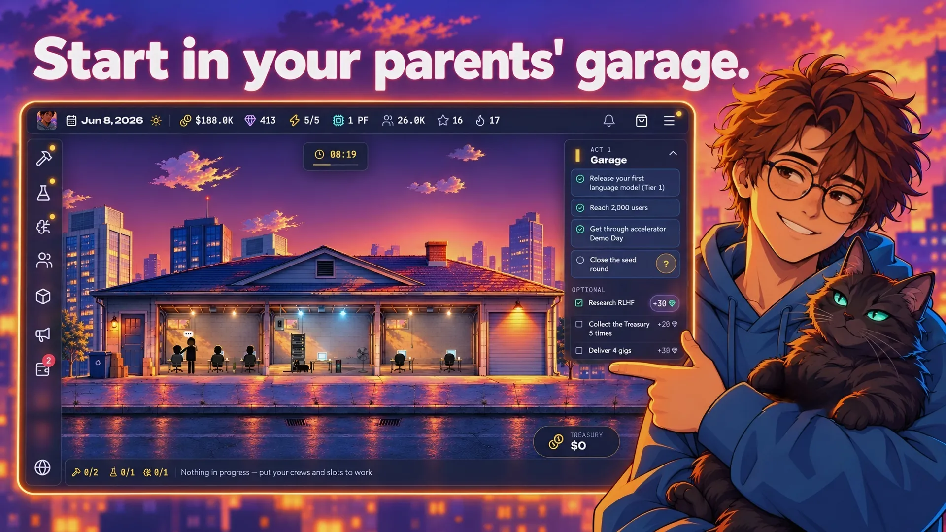 Start in your parents’ garage