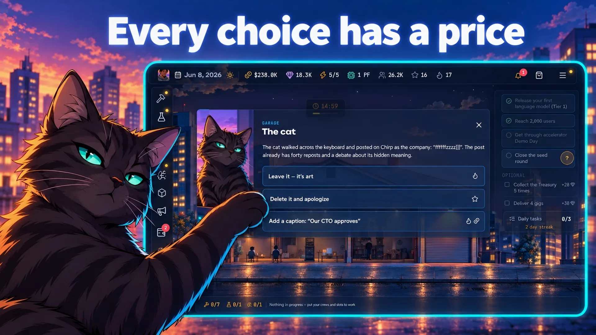 Every choice has a price